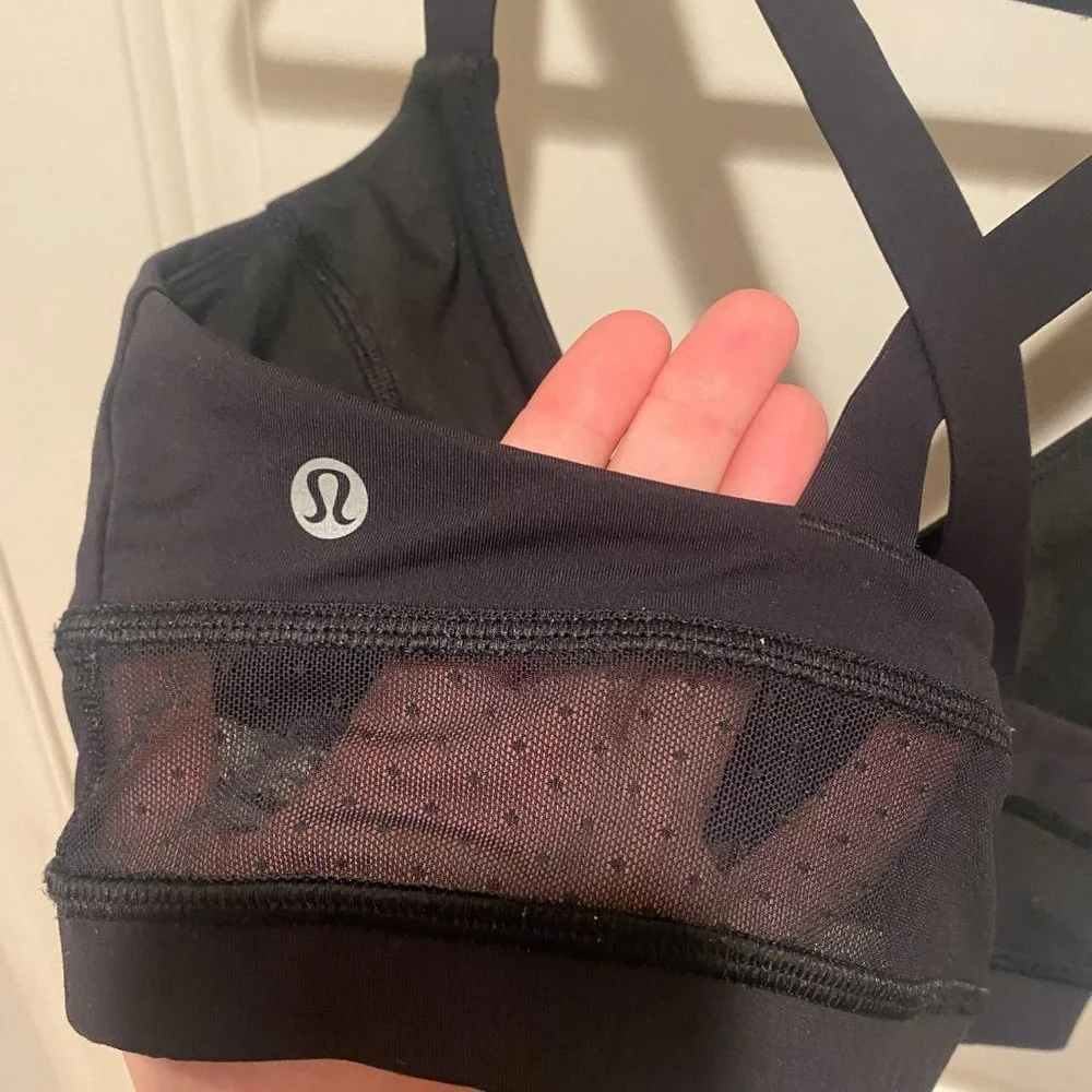 Lululemon Black Size 8 Sports Bra With Mesh - Picture 4 of 4
